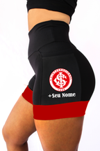Shorts Preto/Vermelho Internacional+ Nome