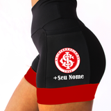 Shorts Preto/Vermelho Internacional+ Nome