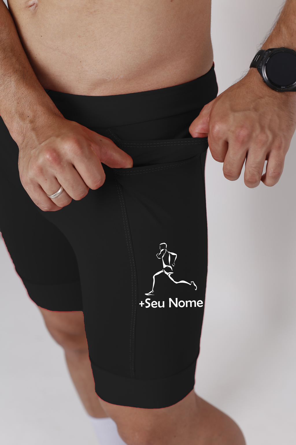 Bermuda Masculina Seu nome+Corredor