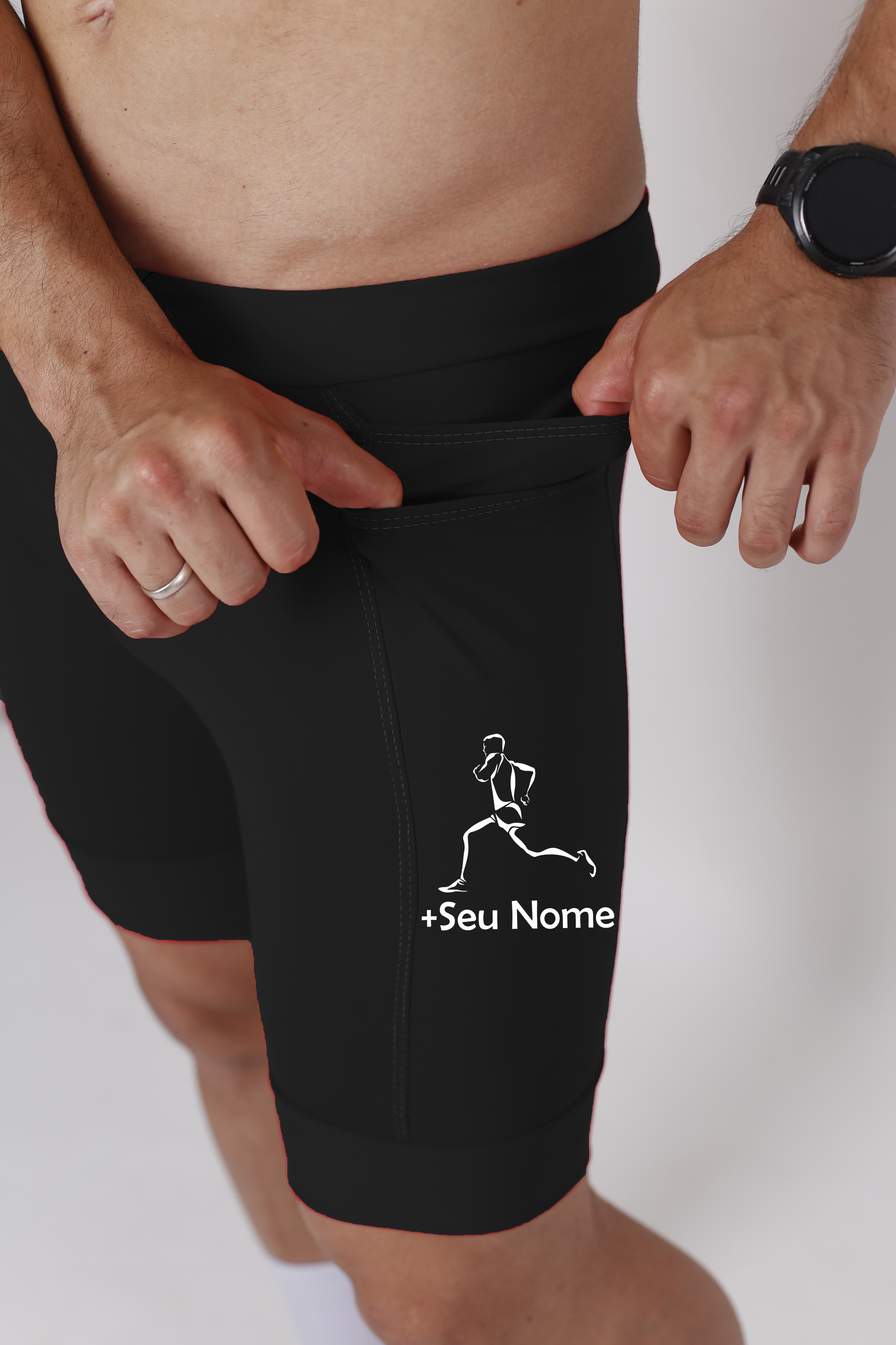Bermuda Masculina Seu nome+Corredor