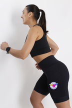 Bermuda Preta Corrida Mulher Maravilha