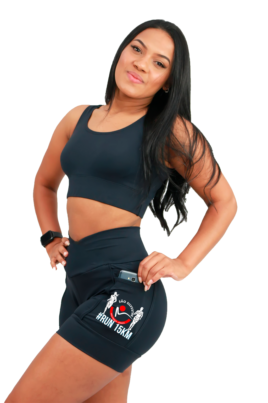 Shorts Preto São Silvestre Coleção 2024( Pronta Entrega)