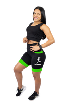 Bermuda Personalizada Corredora+Nome Preto/Verde Fl