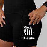Shorts Preto Santos + Nome