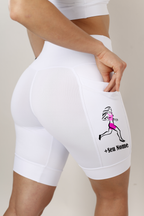 Bermuda Feminina Branca Corredora + Seu nome