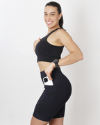 Bermuda Feminina Preta Sem Estampa