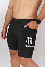 Bermuda Masc Preta Santos + Nome