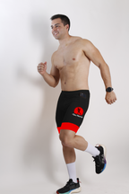 Bermuda Masculina Preto/Vermelho Corredor + Seu nome