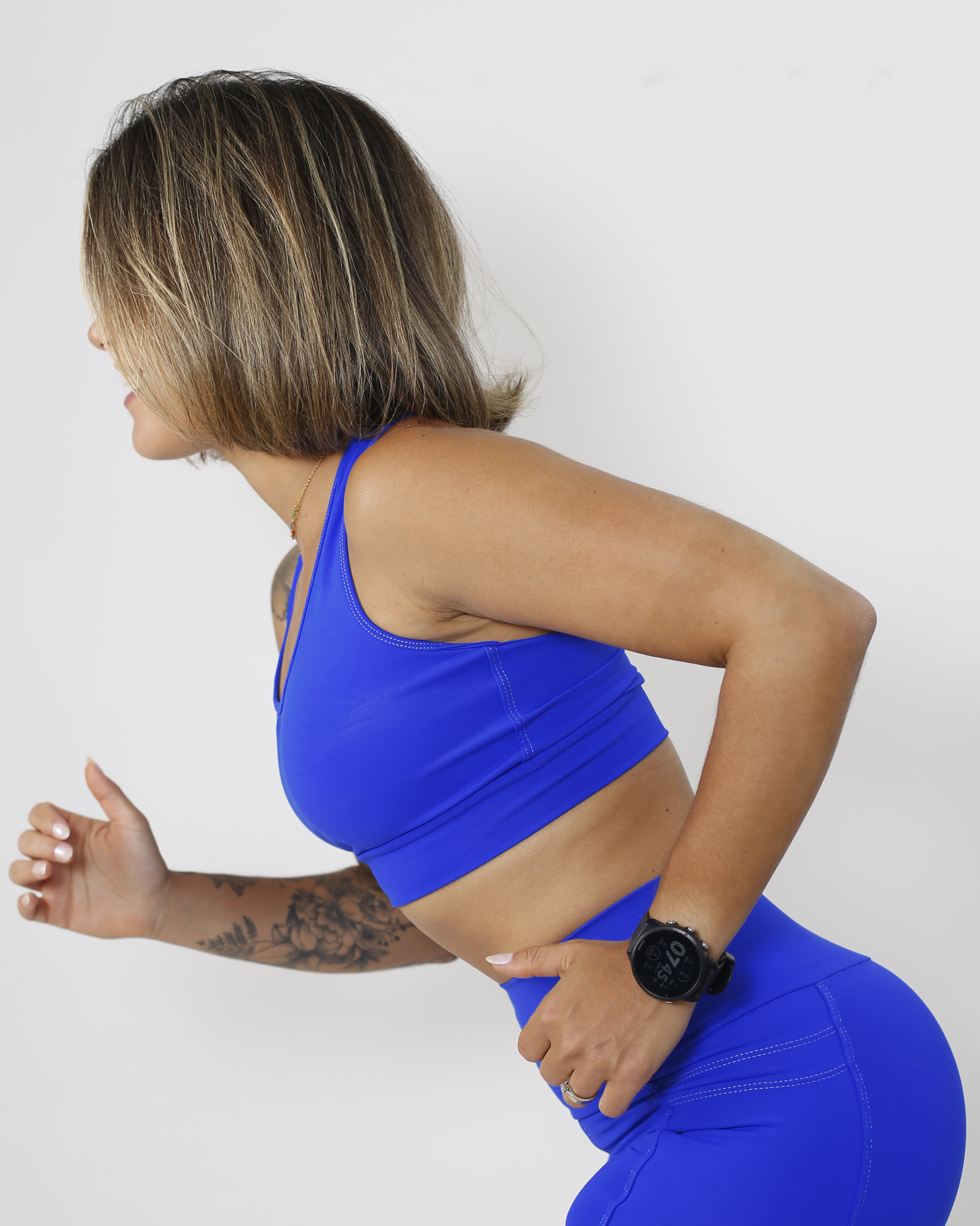 Top Nadador de Compressão Azul