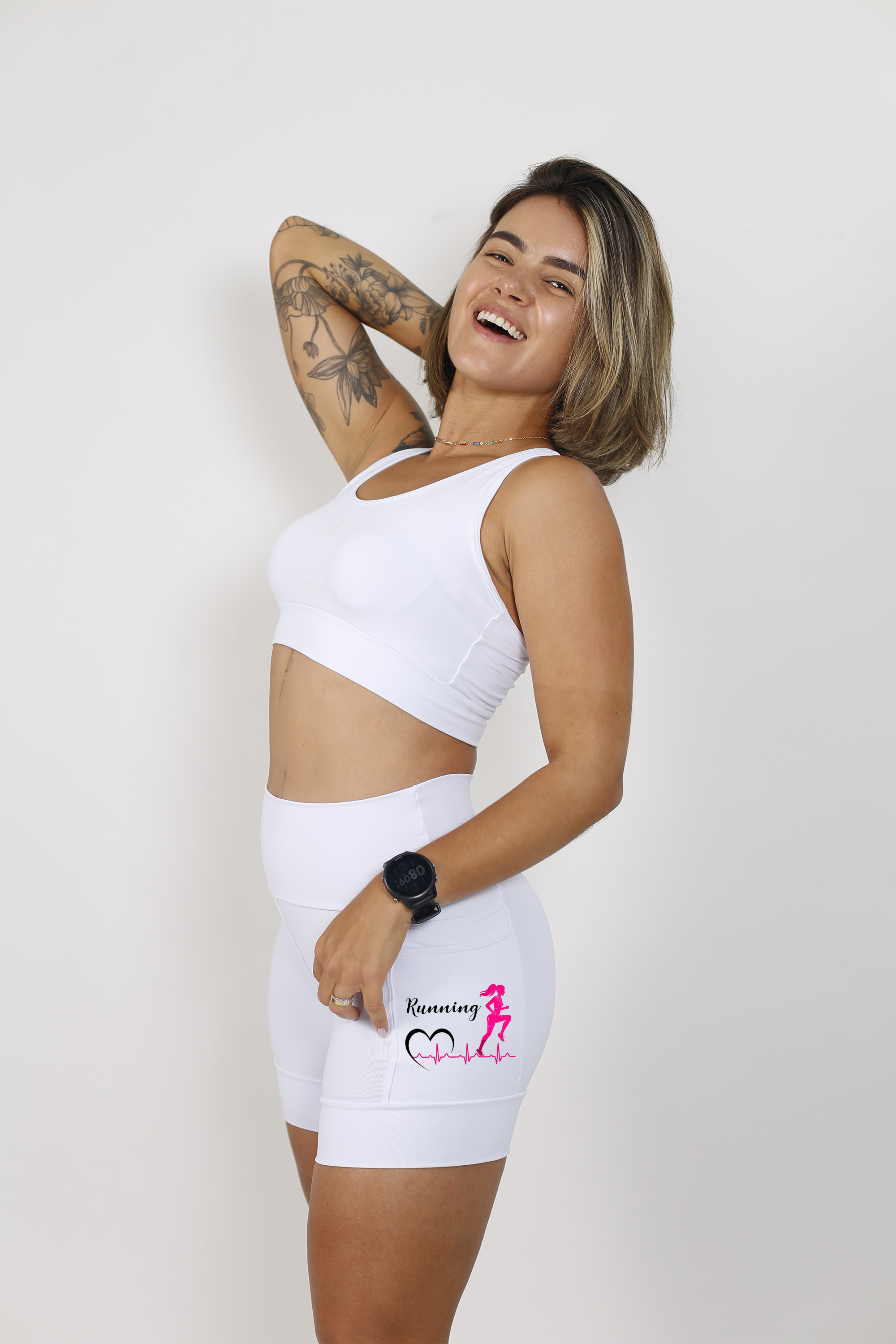 Shorts Branco Batimento Corredora