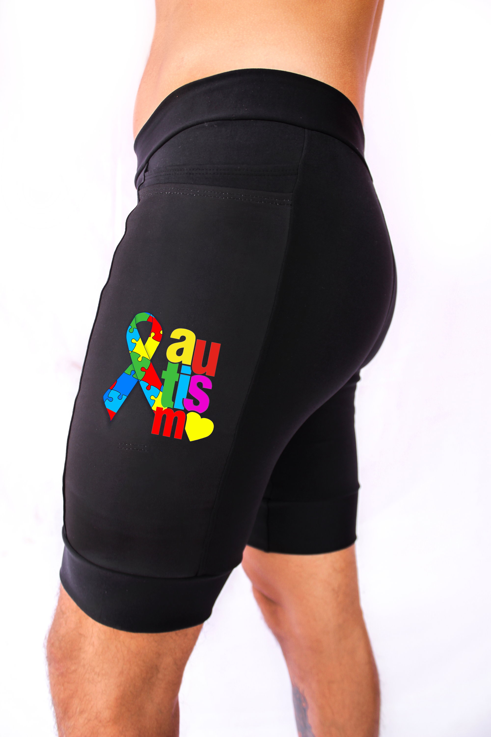 Bermuda Masculino Preta Autismo