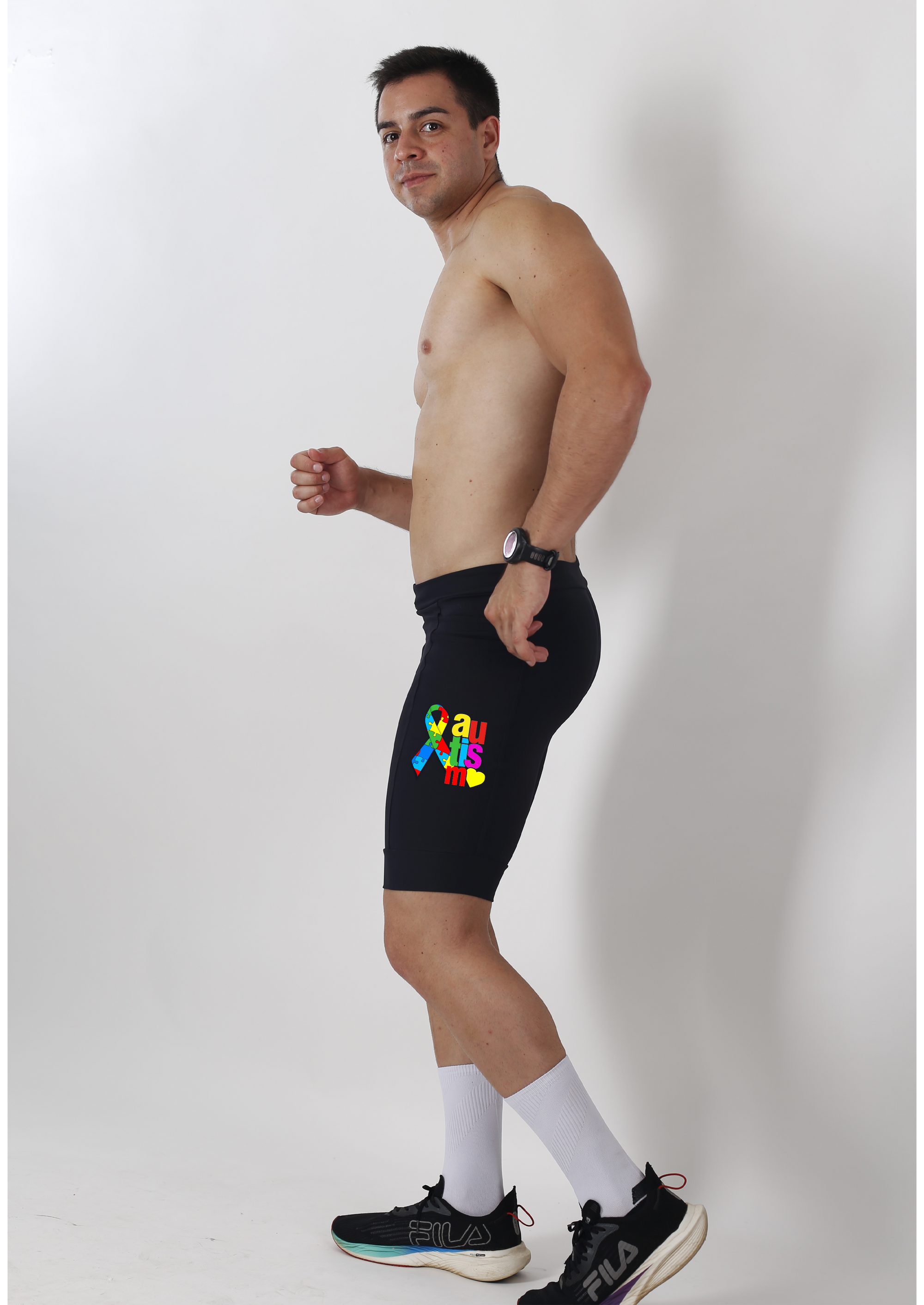 Bermuda Masculino Preta Autismo