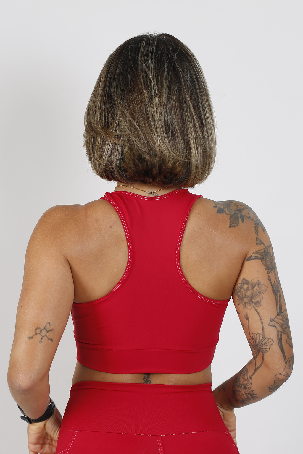 Top Nadador de Compressão Vermelho