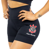 Shorts Preto Corinthias  + Nome