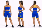 Bermuda Azul/Amarelo Vai Brasil + Nome