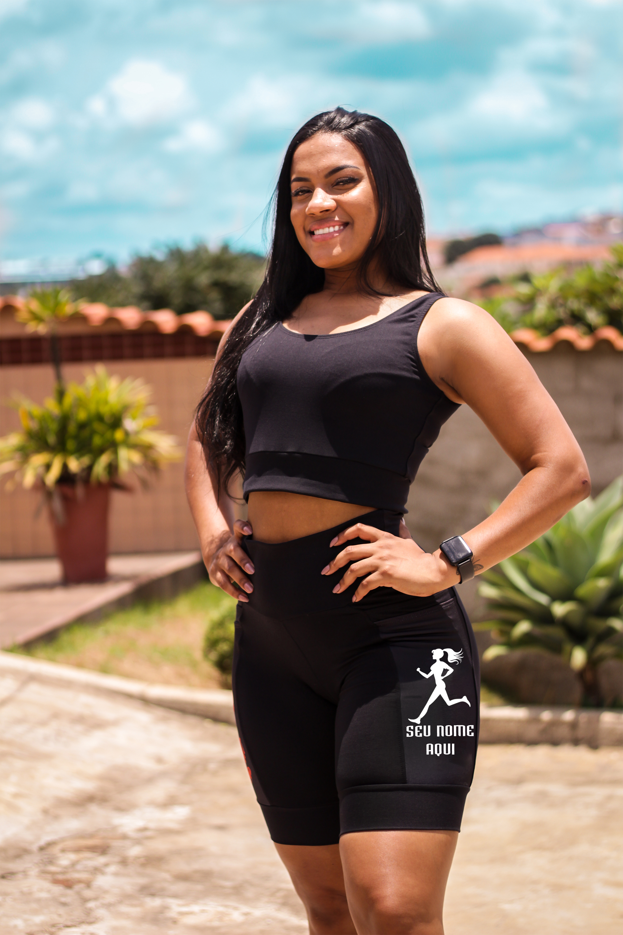Bermuda Feminina Seu nome+Corredora