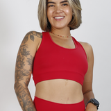 Top Nadador de Compressão Vermelho