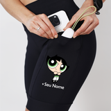 Bermuda Preta Fem Super Poderosa Verde