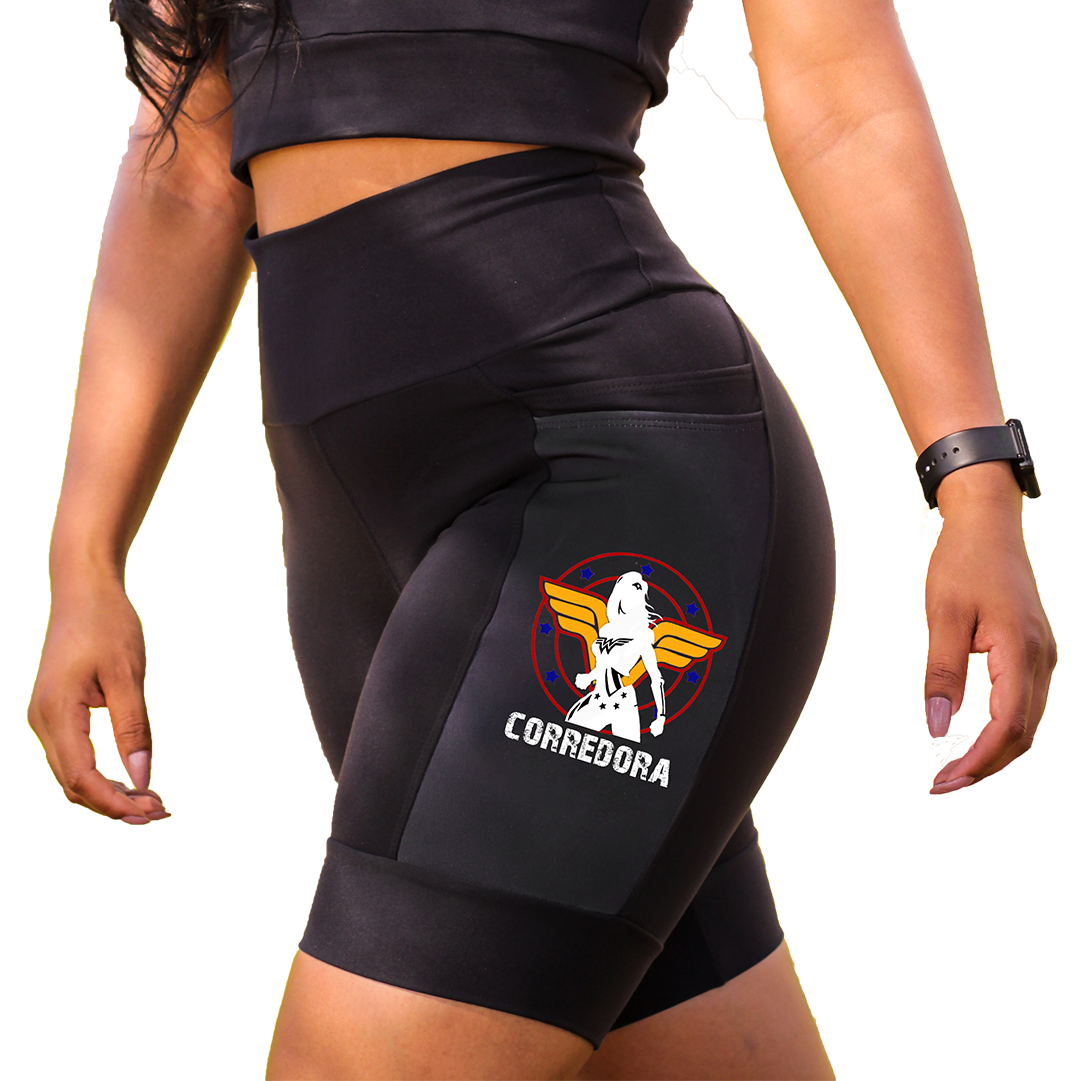 Bermuda Fem Mulher Maravilha Corredora