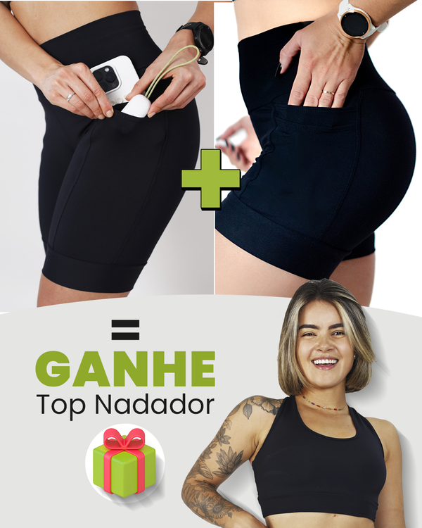 Kit Shorts e Bermuda Feminino + Top