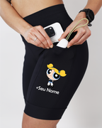 Bermuda Preta Fem Super Poderosa Azul