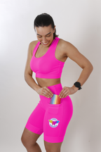 Bermuda Rosa Prova Mulher Maravilha