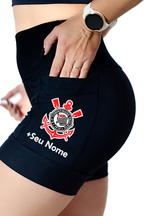 Shorts Preto Corinthias  + Nome