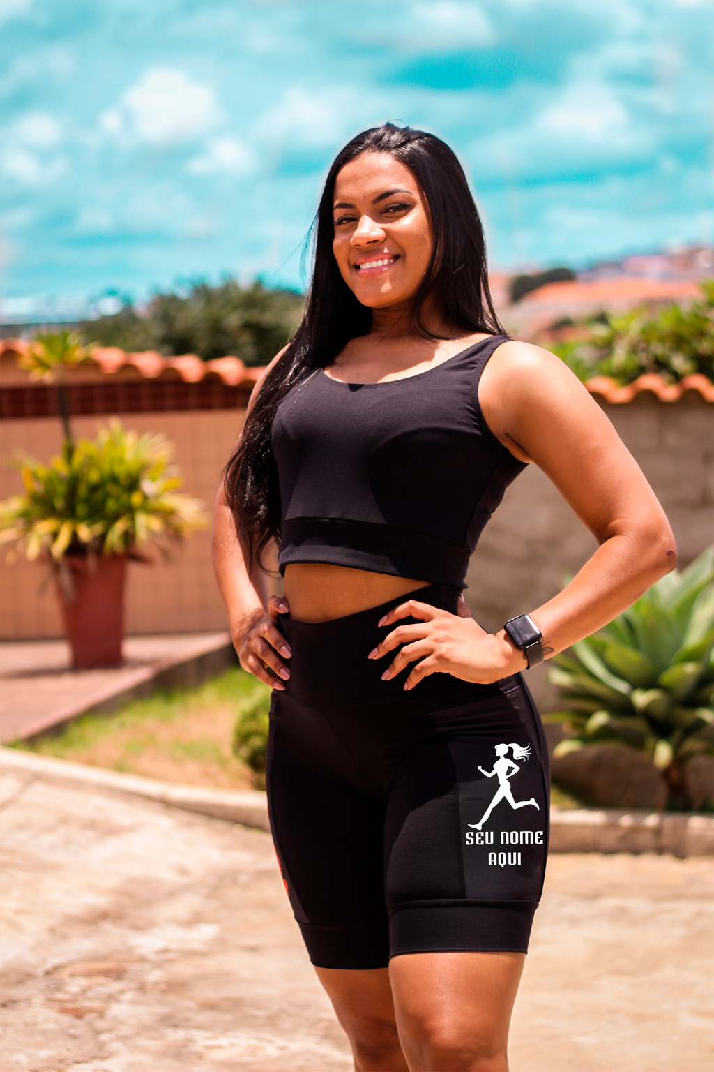 Bermuda Feminina Seu nome+Corredora