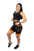 Bermuda Corredora Estilizada + Seu nome (Preto/Laranja)