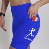 Bermuda Feminina Azul Corredora + Nome