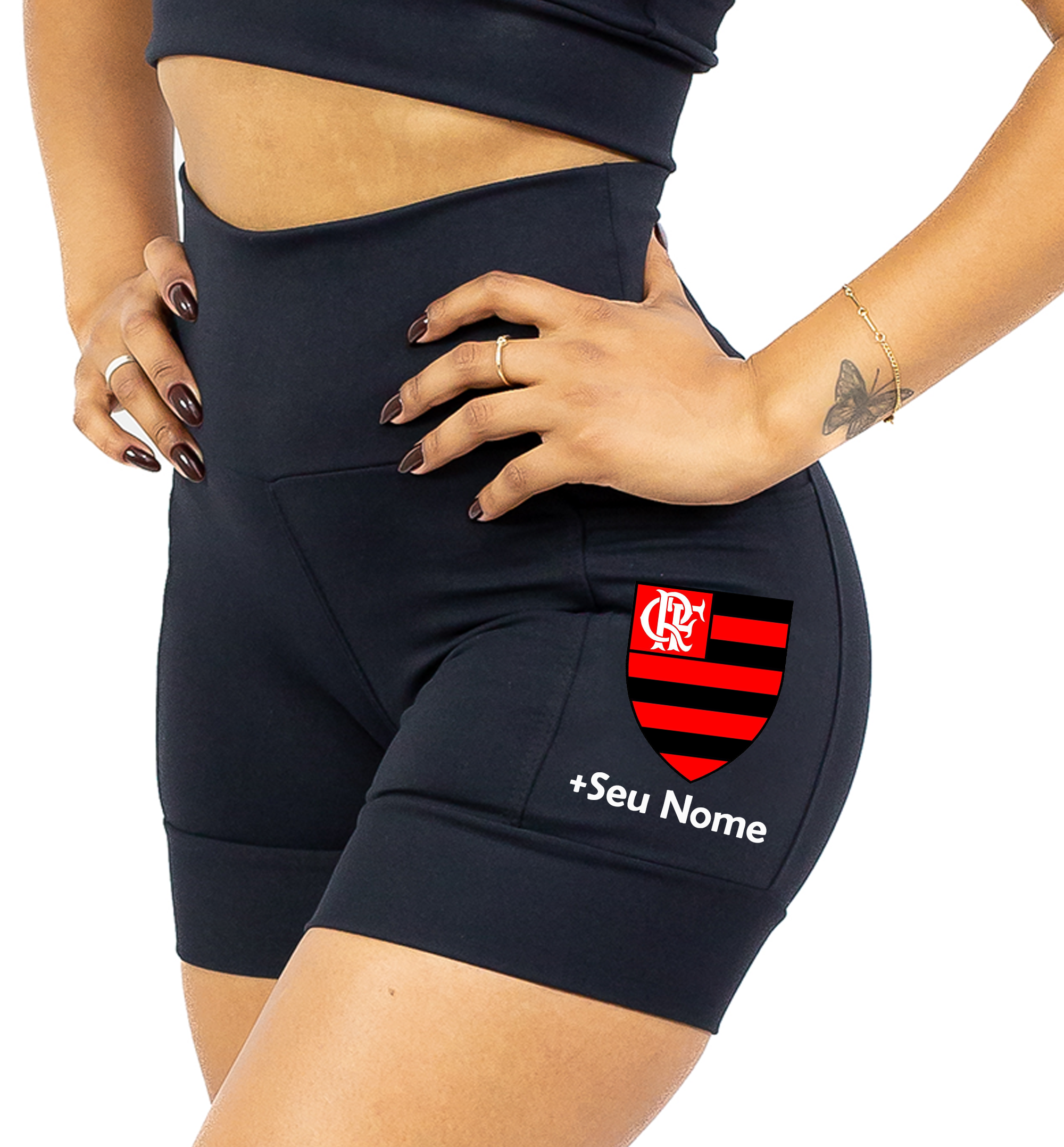 Kit Shorts Flamengo + Nome