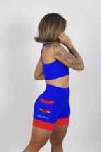 Shorts Mulher Maravilha Azul e Vermelho + Nome