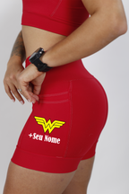 Shorts Vermelho Mulher Maravilha