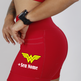 Shorts Vermelho Mulher Maravilha