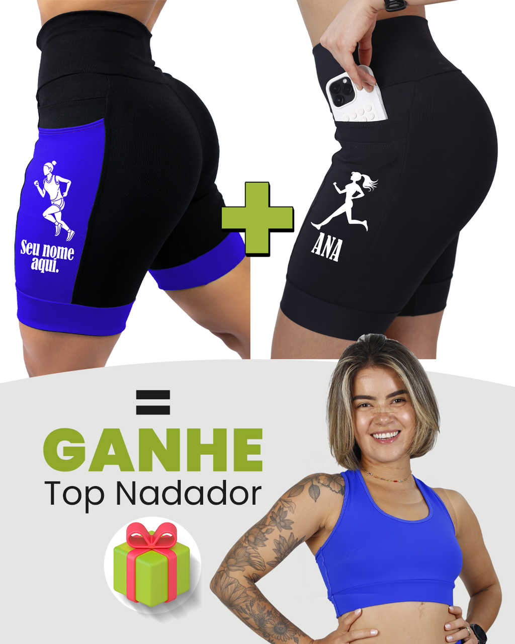 Kit Bermudas Femininas + Tops
