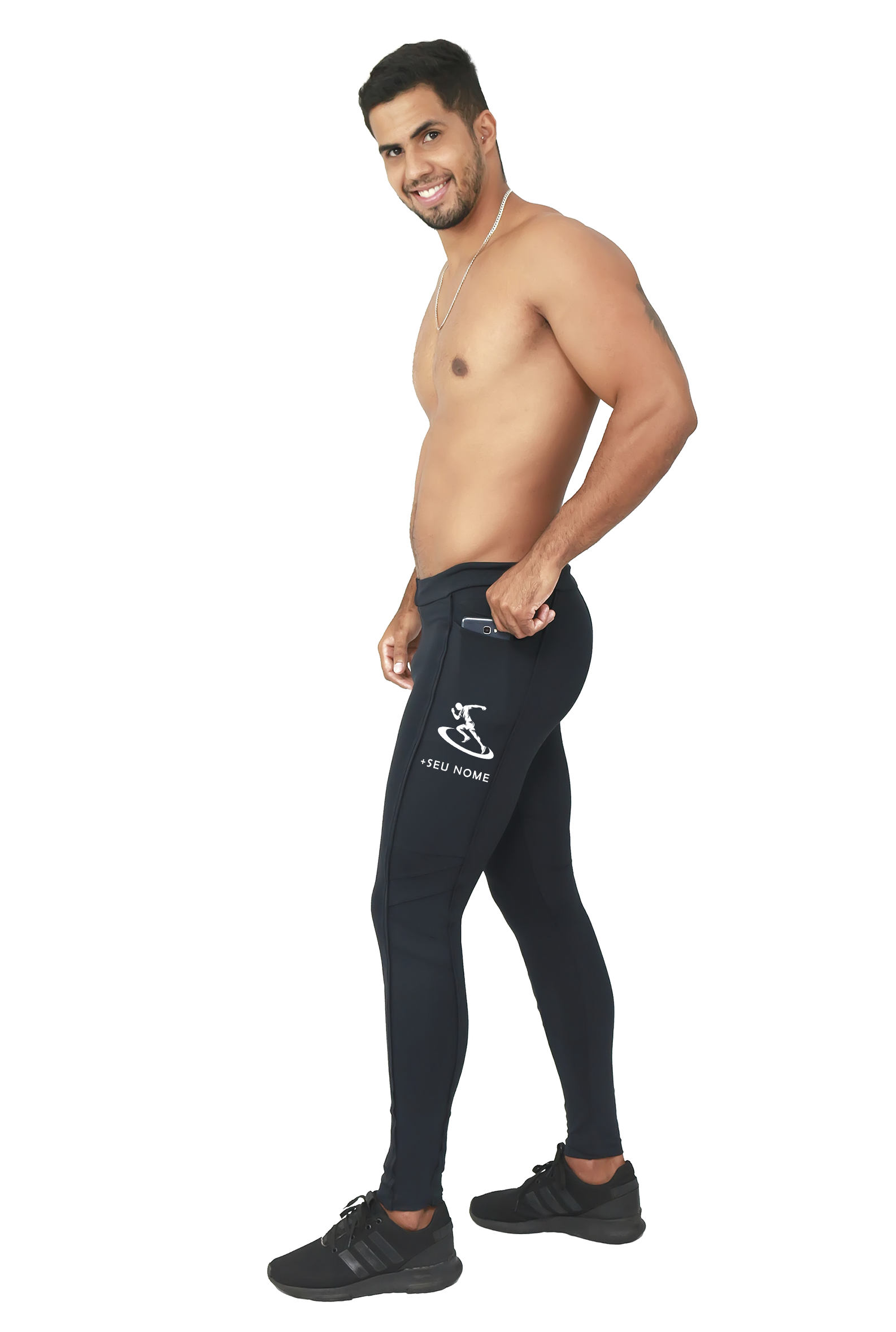 Calça Compressão Masculina Com Bolso Personalizado