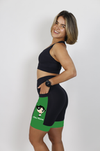 Bermuda  Super Poderosa Preta/Verde