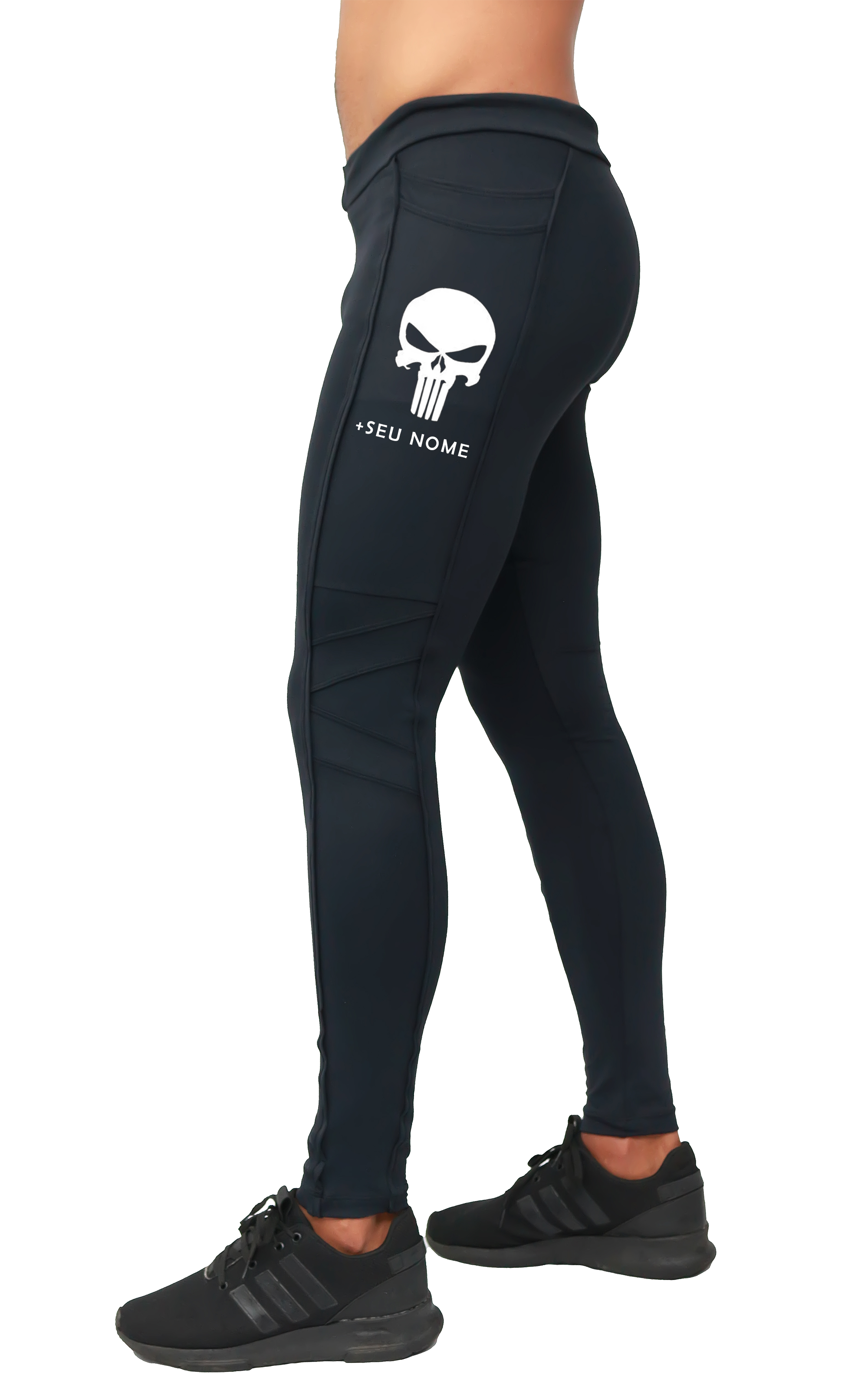 Calça Compressão Masculina Com Bolso Personalizado