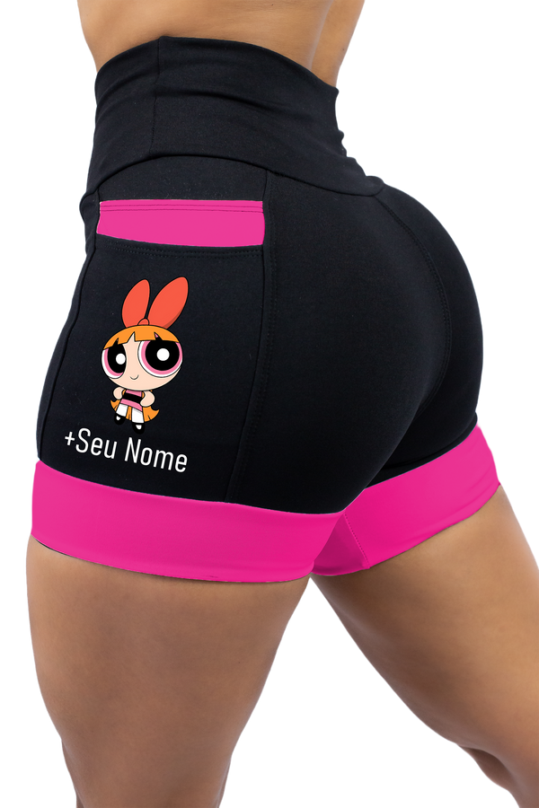 Short Feminino Super Poderosa Rosa