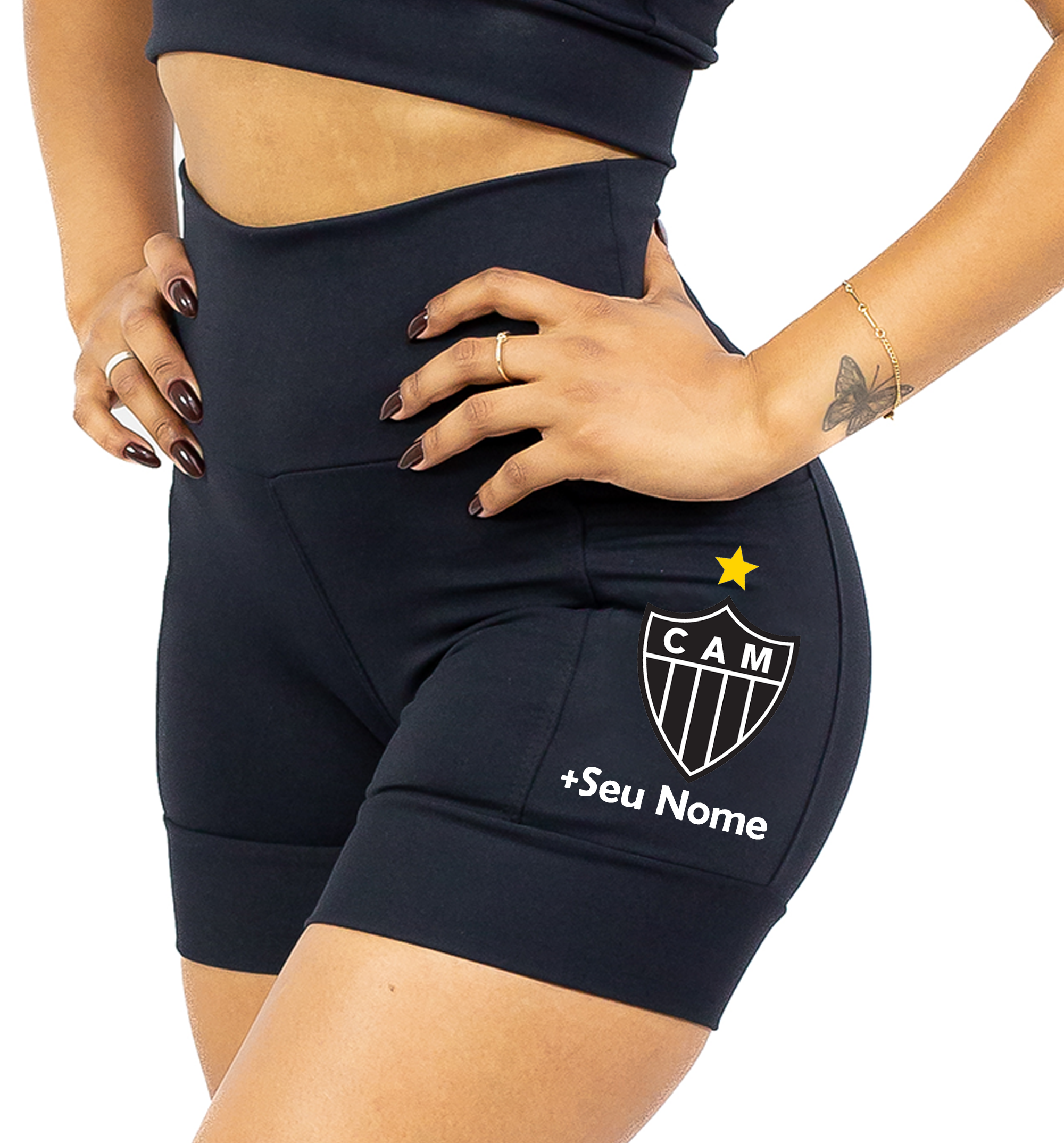 Kit Shorts Feminino + Meia