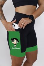 Bermuda  Super Poderosa Preta/Verde