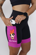 Bermuda  Super Poderosa Preta/Rosa