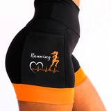Shorts Corredora Running Laranja.