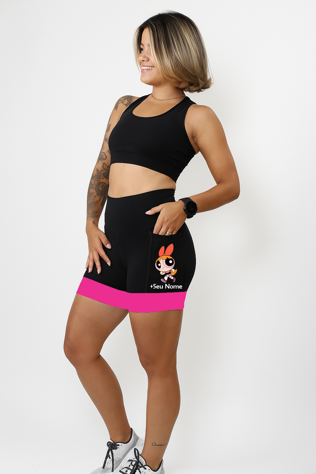 Kit Short Super Poderosa Corredora + Top