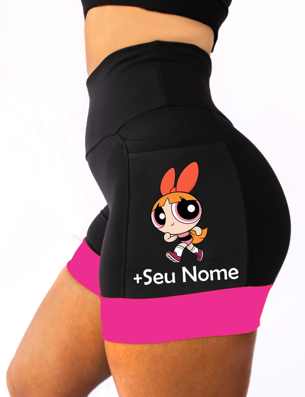 Short Feminino Super Poderosa Corredora Rosa