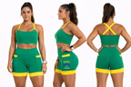 Shorts Verde/Amarelo Patria Amada + Nome