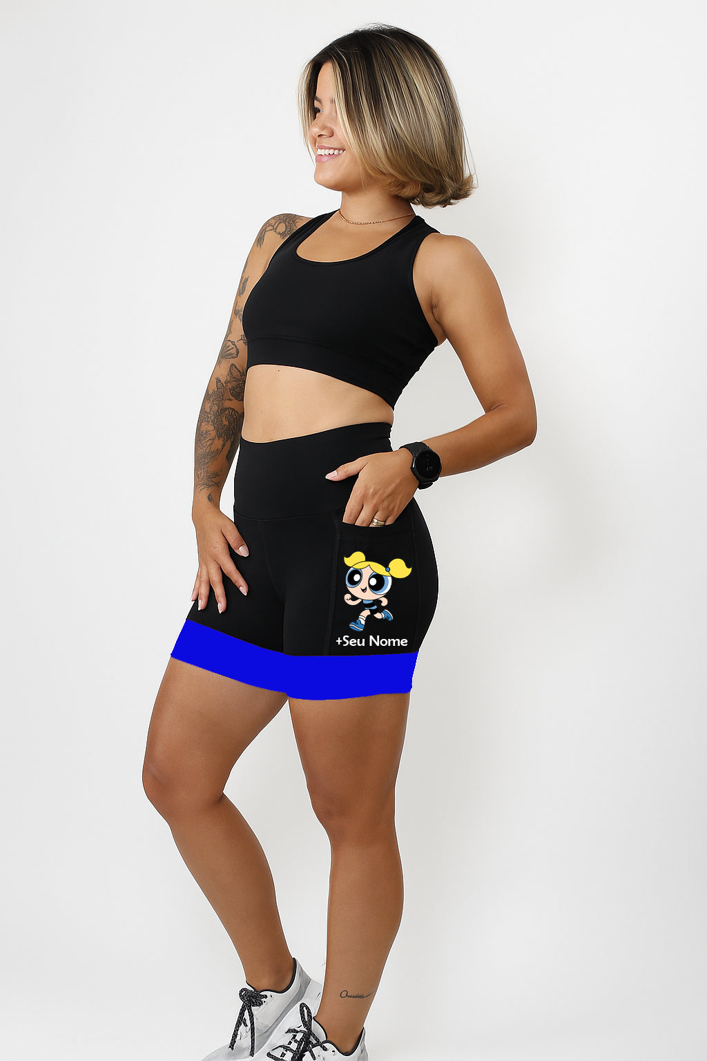 Kit Short Super Poderosa Corredora + Top