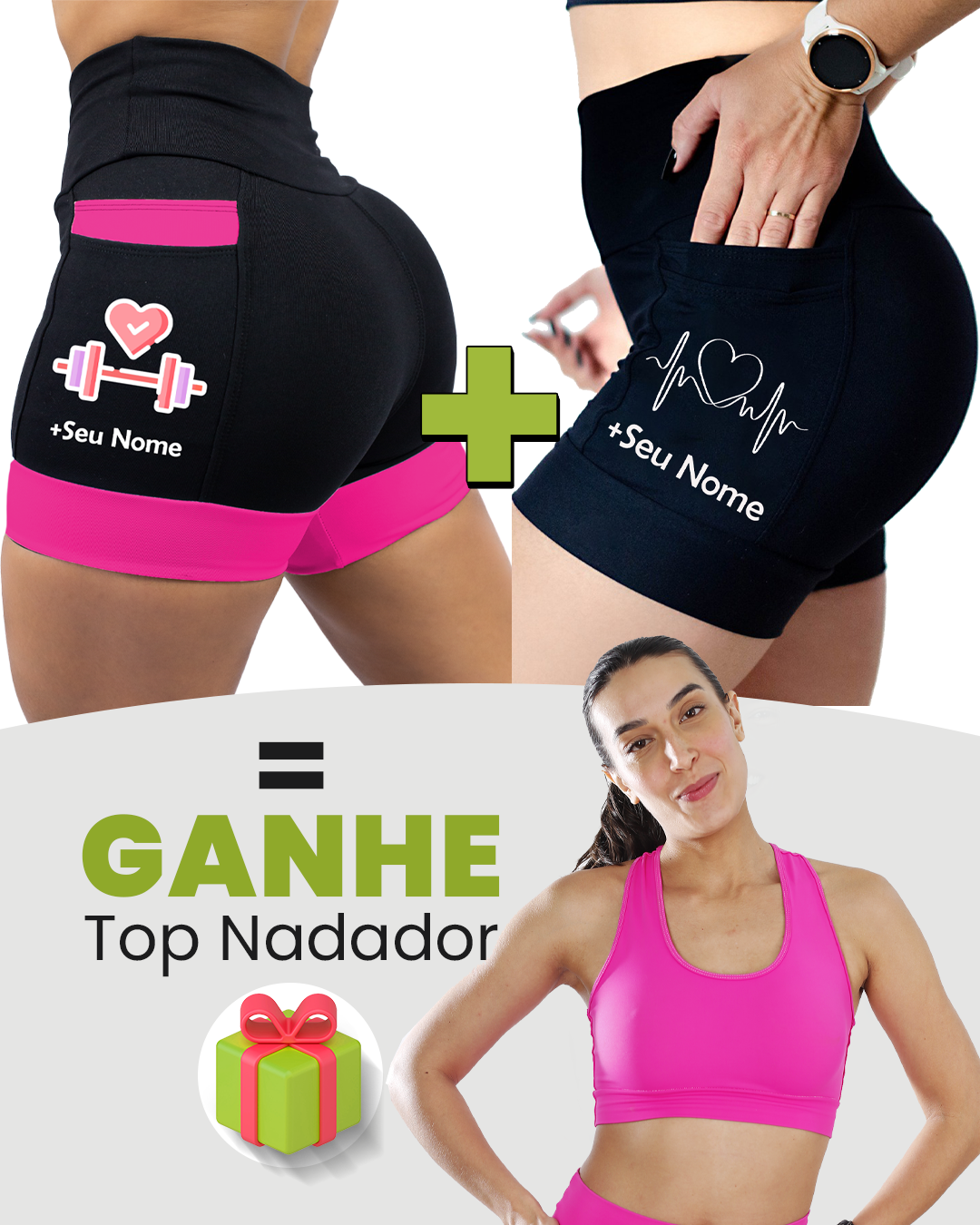 Kit Shorts Feminino + Top