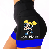 Short Feminino Super Poderosa Corredora Azul