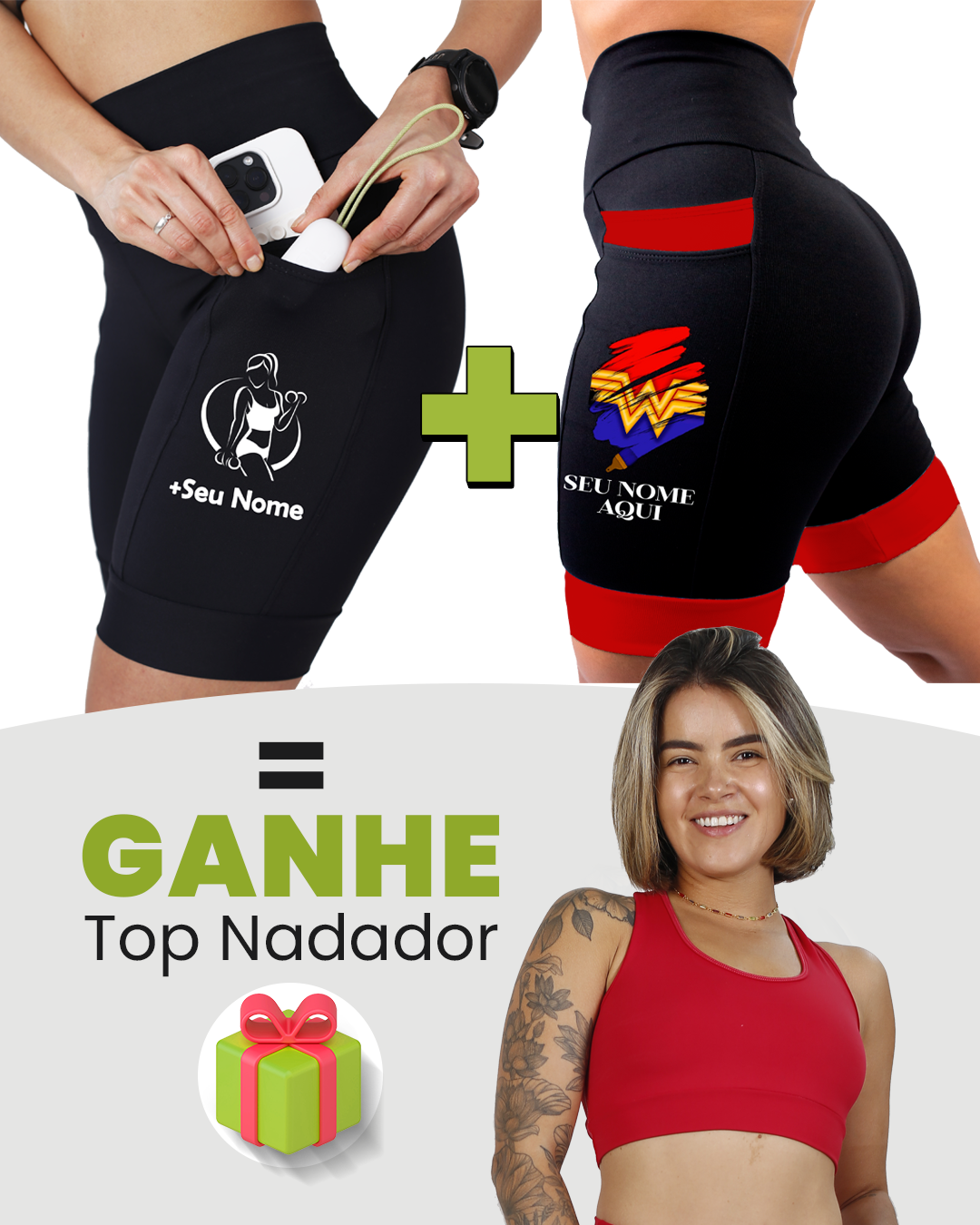 Kit Bermudas Femininas + Tops